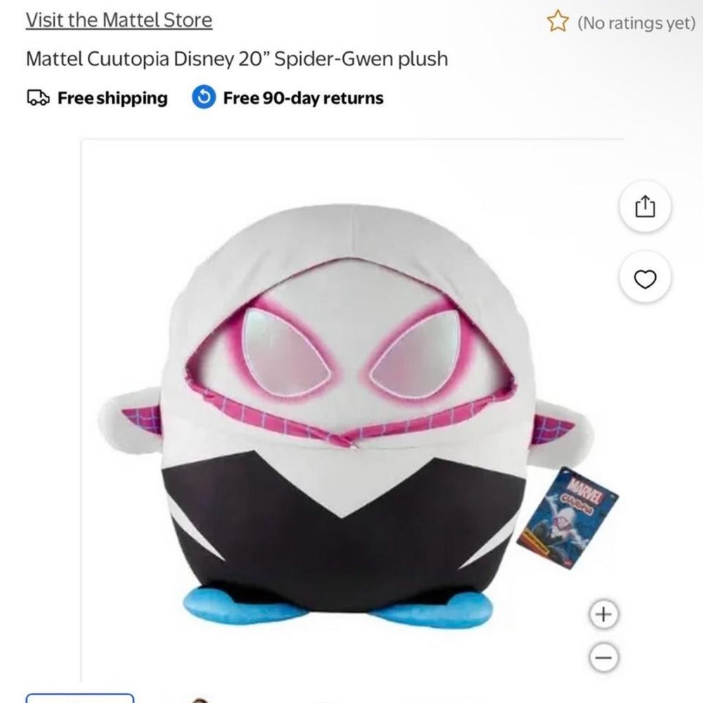 Marvel Spider-Gwen Plush - White, Black, Pink